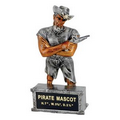 Pirate School Mascot Sculpture w/Engraving Plate